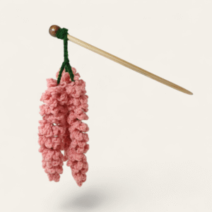 Peach Pink Vine Hair Stick